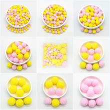 Pink Yellow Mixed Pompom Fur Craft DIY Soft Pom Pom Crafts Pompones Ball Wedding Decor Glue on Cloth Accessories 8mm To 30mm 20g 2024 - buy cheap