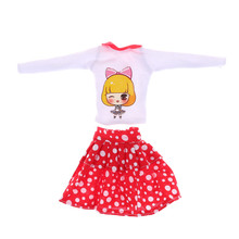 2PCS/set Dolls Clothes White Dots skirt Beautiful Sorts Handmade Fashion Party Dress For  Doll Best Girl's Gift Kid's Toy 2024 - buy cheap