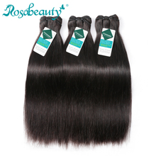 Rosabeauty-extensiones de cabello humano indio, mechones de pelo virgen liso, sedoso, 100%, 10-24 pulgadas, grado 9A 2024 - compra barato