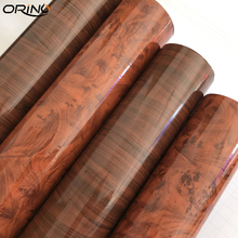 50cmx500cm Glossy Wood Grain Car Sticker Waterproof Vinyl Film DIY Automobiles Interior Decoration Furniture Decal 2024 - buy cheap