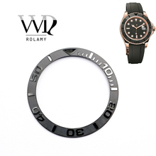 Rolamy Wholesale New Popular Replacement Gray/Black Watch Pure Ceramic Bezel Insert For 38mm 116655 YACHTMASTER OYSTERFLEX 2024 - buy cheap