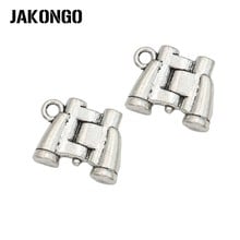 Jakongo pingente telescópio prata antiga, para fazer joias, brincos, acessórios pulseira diy 13x15mm tamanhos 15 2024 - compre barato