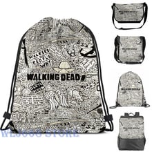 Funny graphic print shoulder Bags women TWD Single shoulder backpack travel for men Gym Bag 2024 - buy cheap