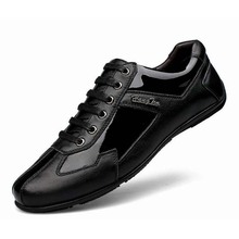 2017 Plus size 36-48 Men Flats Shoes Genuine Leather lovers Casual Lace-Up Dress Oxford Fashion Traval Driving Shoes Comfortable 2024 - buy cheap