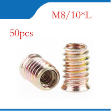 furniture legs m10 50pcs/lot M8/M10 Female Male E-Nut Wood Insert Nut Dowel Screw Fixing for Furniture Legs and Bun Feet 2024 - buy cheap