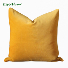 Роскошный Матовый хлопковый бархатный ярко-желтый чехол для подушки ESSIE HOME, чехол для поясницы 2024 - купить недорого