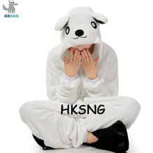 HKSNG New Adult Animal Polar White Bear Onesies Kigurumi Fleece Pajamas Cartoon Cosplay Costumes Jumpsuits Christmas Gift Kigu 2024 - buy cheap