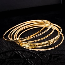 Women Bangle Yellow Gold Filled Classic Women Bracelet Gift Unopen 2024 - buy cheap