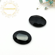 Black Oval shape Glass Crystal sew on pointback rhinestones Diy wedding dress Mobile Accessories Free shipping 2024 - buy cheap