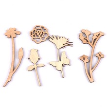 10Pcs Unfinished Wood Slices Flowers And Plants Wooden Home Decoration DIY Crafts Handmade Accessory Scrapbooking Ornament m1849 2024 - buy cheap