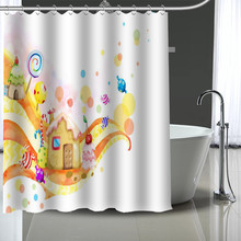 Cortina de ducha personalizada de caramelo, cortinas de baño de tela modernas para decoración del hogar, más tamaño, personalizable, su imagen 2024 - compra barato