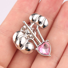 Wholesale 20pcs Medical Organ Kidney Brooch Silver Color Enamel Lapel Pins Pink Crystal Heart Coat Hat Backpack Accessories 2024 - buy cheap