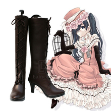 Botas de tacón alto para niñas, zapatos de Anime, buje Kuroshitsuji, Cosplay, color negro 2024 - compra barato