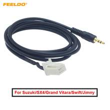 FEELDO 10 шт. автомобильный 3,5 мм штекер AUX-IN разъем аудио кабель для Suzuki SX4 Grand Vitara Swift Jimny удлинитель провода адаптер #6053 2024 - купить недорого