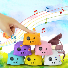 Поросенок, детские музыкальные игрушки для детей с подсветкой и музыкой, для раннего обучения, развивающая детская игрушка, музыкальный инструмент для малышей 2024 - купить недорого