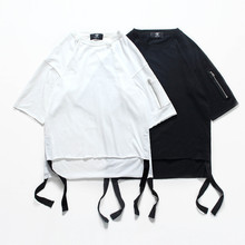 Camiseta de manga corta con dobladillo curvo para hombre, ropa informal de moda, de verano 2024 - compra barato