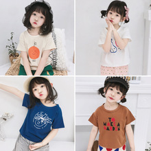 Camiseta de algodão para crianças, camiseta casual de cereja para meninos e meninas com estampa 2024 - compre barato
