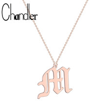 Chandler Initial Letters M Necklace Women Gold Color Chain Fashion Long Necklaces Tiny Pendant Boho Statement Necklace Collier 2024 - buy cheap