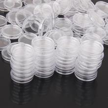 200x 21mm Applied Clear Round Case Coin Storage Capsule Holder Round Plastic 2024 - buy cheap