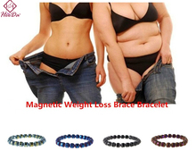 Heeda Weight Loss Stone Magnetic Therapy Slimming Bracelets Women Beaded Bracelet Create Unique Health Bangle Blue Black Jewelry 2024 - buy cheap