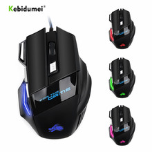 kebidumei 5500 DPI USB Wired Gaming Mouse 7 Button LED Optical Computer Mouse Gamer Professional Mouse Mice Cable Mouse PC 2024 - buy cheap