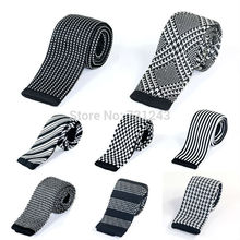 Knitted Slim Ties for men Casual Woven Polyester Skinny Neckties Fashion Striped Mans Neck tie for wedding Free Shipping 2024 - buy cheap