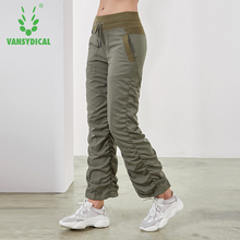 Vansydical Sports Running Yoga Pants Women's Slim Fold Gym Sweatpants Autumn Winter Outdoor Fitness Workout Jogging Trousers 2024 - buy cheap