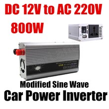 800W vatios DC 12V a AC 220V portátil USB coche auto voltaje inversor adaptador cargador voltaje convertidor transformador Universal 2024 - compra barato