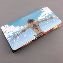 Long style PU wallet with colorful printing of Anime Pirates Kings ACE with coin pocket 2024 - buy cheap