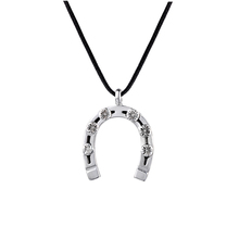 Hiphop/Rock 925 Sterling Silver Large Horseshoe Pendants Necklaces For Men SPE004 2024 - buy cheap