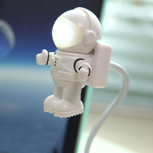 USB гаджеты, белый гибкий космонавт, USB трубка, светодиодный ночсветильник, лампа для чтения, портативный 5 В для компьютера, ноутбука, ПК, ноутбука 2024 - купить недорого