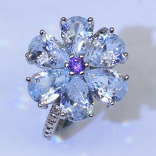 New Fashion Women Lady Big White Rhinestone Crystal Wedding Rings Party Ring Fine Jewelry Size 6-10 2024 - купить недорого