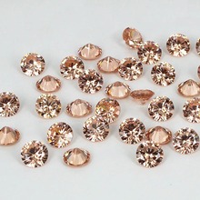Champagne Color Stones Round Pointback Design Cubic Zirconia Beads Supplies For Jewelry 3D Nail Art Decorations DIY 4-18mm 2024 - buy cheap