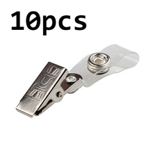 New  10pcs  ID Badge Lanyard Key Card Holder Metal Badge Name Tag Lanyard Clip 2024 - buy cheap
