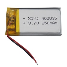 XINJ-batería de litio recargable de polímero para MP3/MP4, 3,7 V, 250mAh, grabadora de conducción, bricolaje, tableta PC 402035 2024 - compra barato