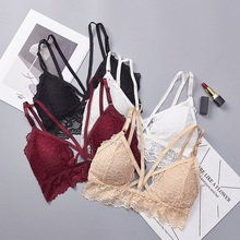 Sutiã bralette sexy sem fio, ajustável, fino, algodão macio, sexy, para mulheres 2024 - compre barato