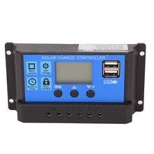 Controlador de carga de batería de Panel Solar automático, regulador de colector Solar con pantalla LCD, 30A, 20A, 10A, PWM, con salida USB Dual, 24V, 12V 2024 - compra barato