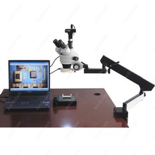 Артикуляционный зум-микроскоп -- AmScope поставляет 3,5x-90X артикуляционный зум-МИКРОСКОП w флуоресцентный свет + 3MP цифровая камера 2024 - купить недорого