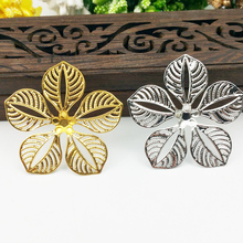 20pcs43mm Filigree flower  Wraps Metal Charms For Embellishment Scrapbook DIY Jewelry Metal Craft  Wraps 2024 - buy cheap