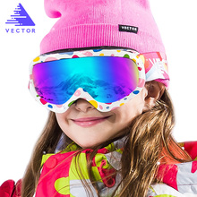VECTOR Brand Ski Goggles Kids Double Lens UV400 Anti-fog Ski Snow Child Skiing Glasses  Winter Girls Boys Eyewear 2024 - buy cheap