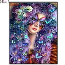 DIY 5D Diamond Painting Cross Stitch Butterfly Fairy & Flowers Diamond Embroidery Square Drill Diamond Mosaic Decoration Cartoon 2024 - buy cheap