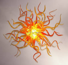 Free Shipping Romantic Hallway Stair Lighting Hand Blown Art Glass Pendants Chandelier 2024 - buy cheap