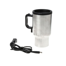 Free delivery 12V Car Heating Cup Stainless Steel Travel Electric Kettle Insulated Heated Thermos Mug 2024 - buy cheap