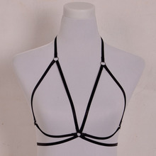 Black Gothic Harajuku Sexy Lingerie Erotic Lingerie Exotic Apparel Fantasias Body Harness Cage Bra Handmade Harness Cage Bra 2024 - buy cheap