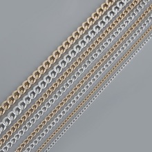 Best Selling Plated Silver/Light Gold Aluminum Chain Mill Chain For Necklace Bracelet DIY Jewelry Findings & Craft Making 2024 - buy cheap