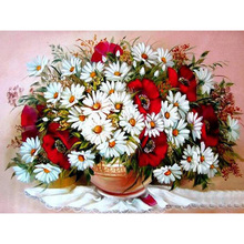 5D DIY Full Square/round Diamond Painting Red flower daisy Embroidery Cross Stitch Rhinestone Mosaic  Home Decor 2024 - buy cheap