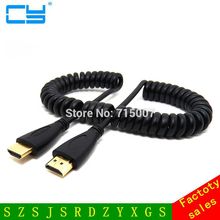 50-180 см разъём HDMI папа Мужской HDMI растягивающийся пружинный кабель для HDTV DVB DVD PC 1080 p 2024 - купить недорого