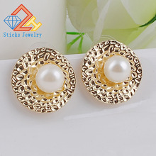 Charm Earrings Hot Lovely Wedding Big Imitation Pearl Ear Cuff Jewelry stud Earrings for Women 2024 - buy cheap