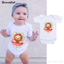 Summer Lovely Lion Print Baby Bodysuits Cotton Short Sleeve Outwear Infant Boys Girls Clothes Kids Jumpsuits Oneise 0-24Months 2024 - buy cheap