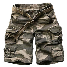 High Quality Military Style Men Camouflage Cargo Shorts Multi Pockets LooseTactical Military Shorts For Men Plus Size No Belt 2024 - buy cheap